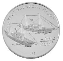 1997. 2000Ft Ag "Régi balatoni hajók / Helka és Kelén" tanúsítvánnyal, kapszulában, díszto...