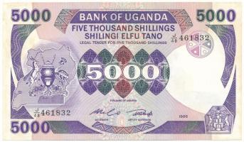 Uganda 1986. 5000Sh &quot;J/48 461832&quot; T:UNC Uganda 1986. 5000 Shillings &quot;J/48 461832&quot; C:UNC Krause 24.