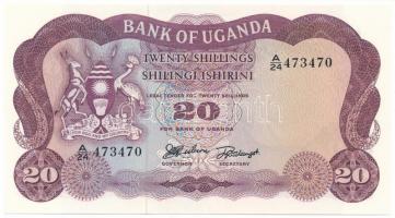 Uganda 1966. 20Sh &quot;A/24 473470&quot; T:UNC Uganda 1966. 20 Shilling &quot;A/24 473470&quot; C:UNC Krause 5.a