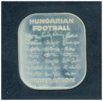 1982. "FIFA-Football VB Spanyolország" Ag emlékérem, az érme hátoldalán a magyar focisták ...