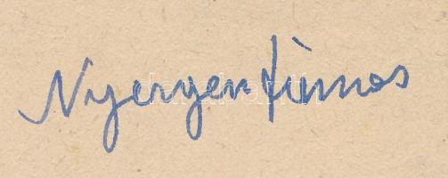 Nyergesi János (1895-1982): Édesapja portréja. Akvarell, tus, papír, jelzett. 29x21 cm