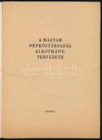 cca 1949 A magyar Népköztársaság alkotmánytervezete, 32p
