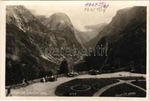 Vossestrand, Utsigt fra Stalheim Hotel / general view from hotel. Otelier K. K. No. 7A