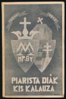 1943 A piarista diák kis kalauza. 1642-1942. Hetedik kiadás. Bp., 1943, Kegyestanítórend (Stephaneum-ny.), 99+(1) p. Oldalszámozáson belül egészoldalas, fekete-fehér fotókkal, kihajtható térképpel illusztrált. Benne a &quot;VI. Jeles Magyar Piaristák&quot; c. fejezetben ismert, jeles magyar személyek, tudósok, írók, művészek...stb. névsorával. Benne Zichy Mihály, Lotz Károly, Klapka György, Perczel Mór, Teleki Sándor, Vörösmarty Mihály, Petőfi Sándor, Ady Endre...stb. Kiadói papírkötés, jó állapotban