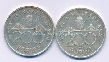 1992. 200Ft Ag "MNB" (2x) T:AU,XF patina
Adamo F13