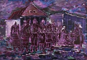 Durkó Gábor (1916-2003), össz. 7 db mű: Alakos kompozíciók, városképek és utcarészletek. Klf. techni...