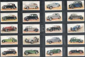 Player's Cigarettes angol cigaretta-gyűjtőképek, 50 db-os komplett sorozat (automobilok), album...