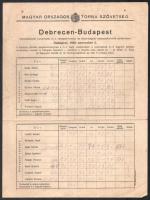 1940 Bp., Magyar Országos Torna Szövetség Debrecen-Budapest atlétikai válogatóverseny eredményei