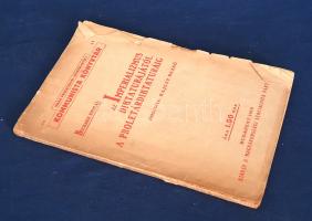 [Buharin, Nyikolaj Ivanovics] Bucharin Nikoláj:  Az imperializmus diktatúrájától a proletárdiktatúráig. Fordította Rajczy Rezső. Budapest, 1919. Magyarországi Szocialista Párt (,,Ujságüzem&quot; ny.) 53 + [1] p. Első magyar kiadás. Nyikolaj Ivanovics Buharin (1888-1938) orosz közgazdász, bolsevik forradalmár és elméletíró, az imperializmus marxista elméletének kidolgozója, a témában írt korábbi művei jelentős hatást tettek Leninre. Politikai vádiratszámba menő imperializmuskritikája a bolsevik mozgalom oroszországi győzelme idején íródott, és számba veszi a kialakulófélben levő proletárhatalom ellen törő hatalmak ördögi mesterkedéseit, illetve az erre adott, az idők által megkövetelt kemény válaszokat. (Kommunista könyvtár.) Fűzve, feliratozott, enyhén sérült kiadói borítóban. Jó példány.