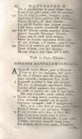 Homérosz: 
Homeri Odyssea, Batrachomyomachia, Hymni, & Epigrammata Graece & Latine. Greaca ...