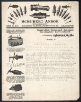 cca 1930 Schubert Andor műszaki kereskedő képekkel illusztrált használati utasítása a Suberol szijkonzerváló krémhez, kis folt, sarokhiba