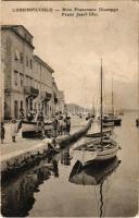 1906 Mali Losinj, Lussinpiccolo; Riva Francesco Giuseppe / port, boats (fl)