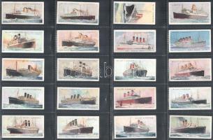 Wills's Cigarettes angol cigaretta-gyűjtőképek, 50 db-os komplett sorozat (kereskedőhajók), alb...