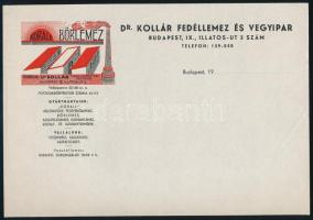 cca 1920 Dr. Kollár Fedéllemez és Vegyipar kitöltetlen fejléces papírja