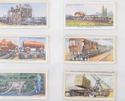 Wills's Cigarettes angol cigaretta-gyűjtőképek, 50 db-os komplett sorozat (vasúti felszerelések...