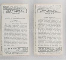 Wills's Cigarettes angol cigaretta-gyűjtőképek, 50 db-os komplett sorozat (vasúti felszerelések...