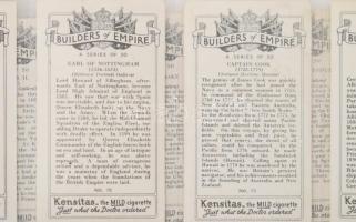 Kensitas brit cigaretta-gyűjtőkártyák, 50 db-os komplett sorozat (birodalomépítők), albumlapokon / B...