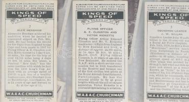 Churchman's Cigarettes brit cigaretta-gyűjtőkártyák, 50 db-os komplett sorozat ("A sebessé...