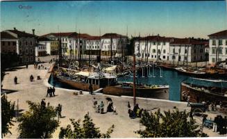 1913 Grado, steamships at the port (cut)