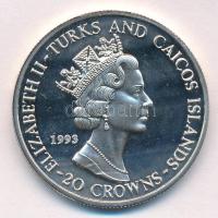 Turks- és Caicos-szigetek 1993. 20C Ag "Apollo 11 indítása" T:PP karc
Turks and Caicos Is...