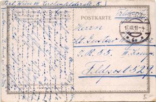 1918 Die Seeschlacht bei Lissa. Die k.u.k. Flotte vor Fasana. K.u.K. Kriegsmarine. Offizielle Karte ...