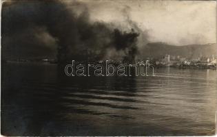 1914 Sibenik, Sebenico; egy órával az osztrák-magyar haditengerészeti csata előtt a franciákkal / K.u.k. Kriegsmarine / one hour before the Austro-Hungarian Navy battle with the French. photo (EK)