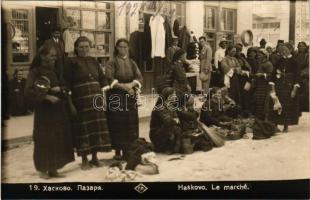 1928 Haskovo, Le marché / market, Bulgarian folklore