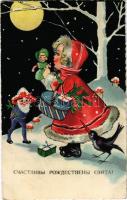 1935 Karácsonyi üdvözlet / Christmas greeting. Miku Nr. 6072. litho