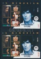 2002 In Memoriam George Harrison emlékívpár azonos sorszámmal