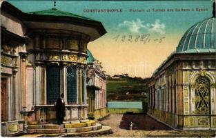 1928 Constantinople, Istanbul; Fontain et Turbes des Sultans a Eyoub / Eyüp Sultan Mosque (EK)