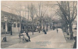 Előpatak, Valcele; Sétatéri részlet, Kásás vendéglő, étterem. Berko Lipót kiadása 1912. / spa promenade, restaurant (ázott / wet damage)