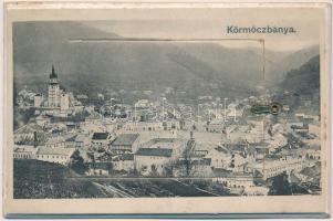 Körmöcbánya, Kremnitz, Kremnica; Keményhátú leporellolap 12 képpel. Paxner J. és Biron H. kiadása / Thick wooden leporellocard with 12 pictures