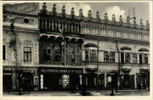 1933 Eperjes, Presov; Dom Rákóczího / Rákóczi ház, Spira Henrik, M. Salata, Markus Becker, Goldwender üzlete / mansion, shops