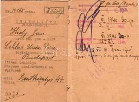 1939 Lengyel menekülteket gondozó iroda igazolványa