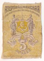 Orosz Polgárháború / Transzkaukázia / Azerbajdzsáni Szocialista Szovjet Köztársaság DN (1920) 5R T:G Russian Civil War / Transcaucasia / Soviet Socialist Republic of Azerbaijan ND (1920) 5 Rubles C:G Krause P# S709