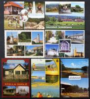 Kb. 300 db modern magyar város képeslap, kisebb települések is, 1960-2000 közötti időszak / Cca. 300 modern Hungarian postcards with smaller settlements