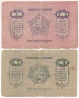 Oroszország / Grúz Szocialista Szovjet Köztársaság 1921. 5000R + 10.000R T:G Russia / Georgian Socia...