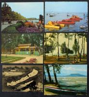 BALATON - Kb. 200 db modern magyar város képeslap, több színes kevesebb fekete-fehér retro, 1950-200...