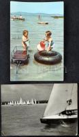 BALATON - Kb. 200 db modern magyar város képeslap, több színes kevesebb fekete-fehér retro, 1950-200...