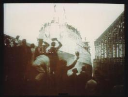 cca 1910 S.M.S. Szent István osztrák-magyar hadihajó első útja 3 korabeli fotó modern nagyítása 14x9...