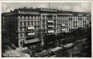 Wien, Vienna, Bécs; Grand Hotel Wien, tram. B.K.W.I. 395/53. (EB)