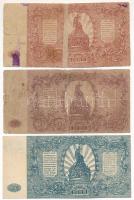 Orosz Polgárháború / Dél-Oroszország / Wrangel hadserege 1920. 100R + 250R + 500R T:AU,G Russian Civ...