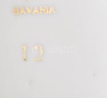 Bavaria hiányos mokkás készlet rózsa mintával 5 személyes + egy hamutál. Fekete mázas, jelzett, kis ...