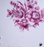 Hollóházi kínáló tál. Matricás, jelzett, hibátlan d: 30 cm