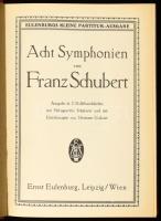 Franz Schuchbert: Acht Symphonien Band II. Leipzig - Wien,én.,Ernst Eulenburg. Német nyelven. Aranyozott gerincű félbőr-kötésben.