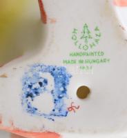 Hollóházi liba, kézzel festett jelzett, hibátlan, m: 17 cm