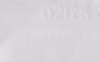 Katonai jelenetet ábrázoló porcelán dobozka. részben kézzel festett jelzett, kis kopással 13x9 cm