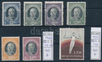 San Marino 1926-1955 Mi 125-130 + 526 (Mi EUR 100,-)