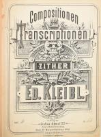Vegyes kotta tétel, 6 db: Vegyes kotta kolligátum, benne: Johann Friedrich Sturm: Buda-Pester Zither...