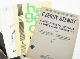 Vegyes kotta tétel, 6 db: Vegyes kotta kolligátum, benne: Johann Friedrich Sturm: Buda-Pester Zither...